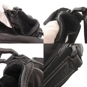 バーバリー チェック柄 ナイロン レザー ブラック ワンショルダー ショルダーバッグ 黒 0643【中古】BURBERRY