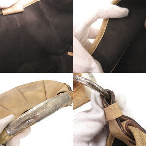 美品 イヴ サンローラン ヴィンテージ モンバサ レザー ベージュ ワンショルダー ショルダーバッグ 0693【中古】YVES SAINT LAURENT