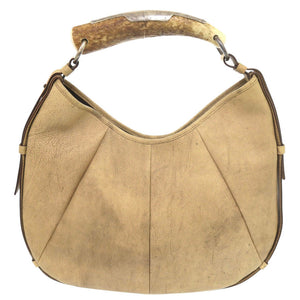 美品 イヴ サンローラン ヴィンテージ モンバサ レザー ベージュ ワンショルダー ショルダーバッグ 0693【中古】YVES SAINT LAURENT