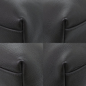 新品同様 ヴェルサーチ 2WAY レザー ブラック トートバッグ 黒 0710【中古】VERSACE