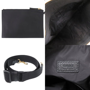 新品同様 ヴェルサーチ 2WAY レザー ブラック トートバッグ 黒 0710【中古】VERSACE