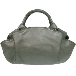 美品 ロエベ ナッパアイレ レザー グリーン ハンドバッグ 緑 0754【中古】LOEWE