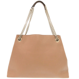美品 グッチ ソーホー インターロッキングG 536196 レザー ベージュ チェーンショルダー トートバッグ 0788【中古】GUCCI