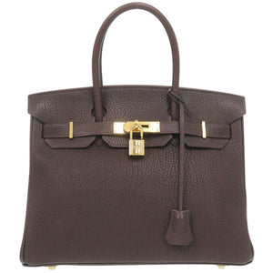 美品 エルメス バーキン30 トゴ ショコラ ゴールド金具 □C刻印(1999年製) ハンドバッグ 0815【中古】HERMES