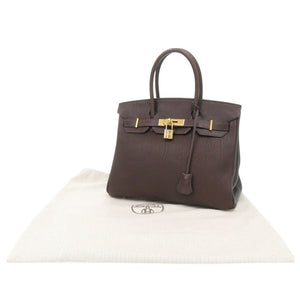 美品 エルメス バーキン30 トゴ ショコラ ゴールド金具 □C刻印(1999年製) ハンドバッグ 0815【中古】HERMES