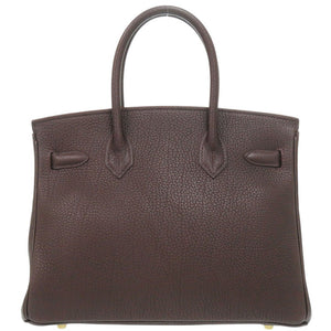 美品 エルメス バーキン30 トゴ ショコラ ゴールド金具 □C刻印(1999年製) ハンドバッグ 0815【中古】HERMES