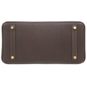 美品 エルメス バーキン30 トゴ ショコラ ゴールド金具 □C刻印(1999年製) ハンドバッグ 0815【中古】HERMES