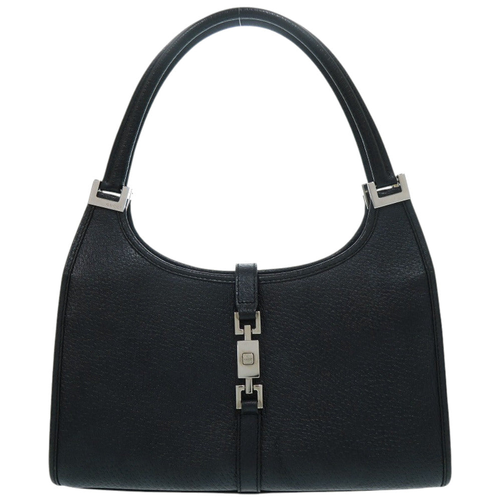 グッチ ジャッキー 0021068 レザー ブラック ハンドバッグ 黒 0829【中古】GUCCI