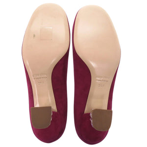 美品 ミュウミュウ ビジューヒール スウェード パープル パンプス 紫 0911 【中古】MIUMIU