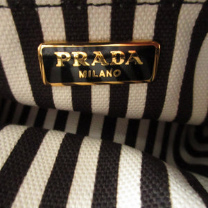 新品同様 プラダ カナパ 1NA021 キャンバス ブラック 黒 ポーチ バッグ 0953【中古】PRADA
