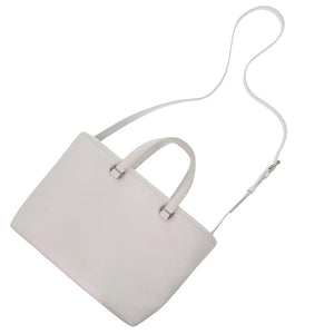 美品 バレンシアガ スモールショッパー BBシグネチャー 702699 PVC ホワイト ハンドバッグ 2WAY ショルダーバッグ 白 1004【中古】BALENCIAGA