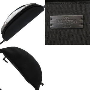 未使用品 ヴァレンティノ ガラヴァーニ VLTN スタッズ 2Y2B0B94KIP レザー ナイロン ブラック ボディバッグ ウエストバッグ 黒 1077【中古】Valentino Garavani メンズ