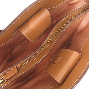 トッズ ロゴ レザー ブラウン 2WAY ハンドバッグ ショルダーバッグ 茶 1100【中古】TOD’S