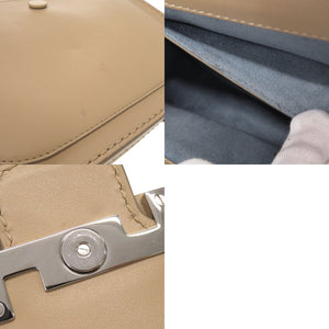 美品 トッズ ダブルT レザー ベージュ ショルダーバッグ 1101【中古】TOD’S