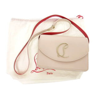 美品 クリスチャンルブタン ルビ54 レザー ピンク ショルダーバッグ 1121【中古】Christian Louboutin