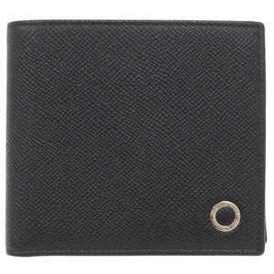 未使用 ブルガリ レザー ブラック 二つ折り財布 黒 1202【中古】BVLGARI メンズ