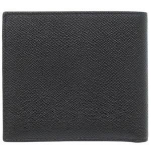 未使用 ブルガリ レザー ブラック 二つ折り財布 黒 1202【中古】BVLGARI メンズ