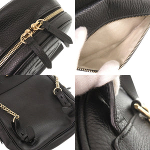 グッチ ソーホー インターロッキングG 536192 レザー ブラック リュック バックパック 黒 1210【中古】GUCCI
