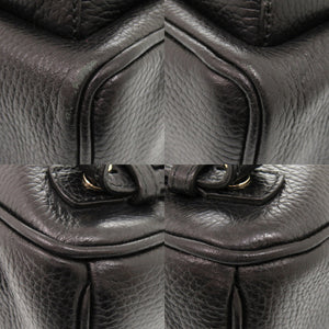 グッチ ソーホー インターロッキングG 536192 レザー ブラック リュック バックパック 黒 1210【中古】GUCCI