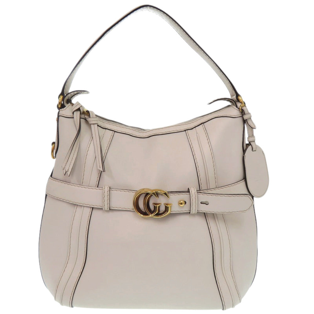 グッチ GGランニングホーボー 247185 レザー ホワイト ワンショルダーバッグ 白 1267【中古】GUCCI