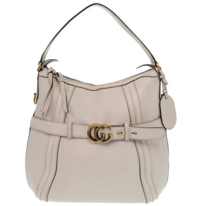 グッチ GGランニングホーボー 247185 レザー ホワイト ワンショルダーバッグ 白 1267【中古】GUCCI