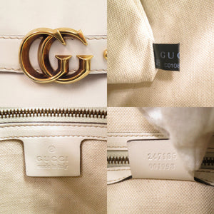 グッチ GGランニングホーボー 247185 レザー ホワイト ワンショルダーバッグ 白 1267【中古】GUCCI