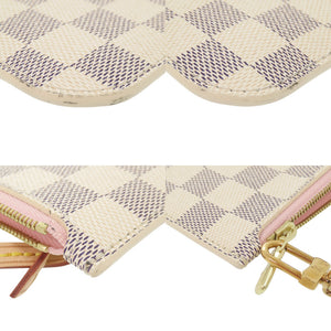 美品 ルイ ヴィトン ネヴァーフルポーチ MM/GM用 ダミエアズール ローズバレリーヌ ポーチ LV 1281【中古】LOUIS VUITTON