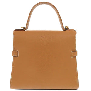 美品 デルボー タンペートPM クリスピーカーフ ブラウン 2WAY ハンドバッグ ショルダーバッグ 茶 1300【中古】DELVAUX