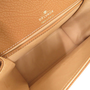 美品 デルボー タンペートPM クリスピーカーフ ブラウン 2WAY ハンドバッグ ショルダーバッグ 茶 1300【中古】DELVAUX