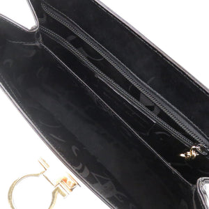 サルヴァトーレフェラガモ 2WAY ガンチーニ 21 3428 レザー ブラック ハンドバッグ 黒 1333【中古】Salvatore Ferragamo