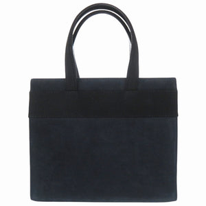 サルヴァトーレフェラガモ ヴァラリボン BA214178 スウェード ネイビー ハンドバッグ 紺 1334【中古】Salvatore Ferragamo