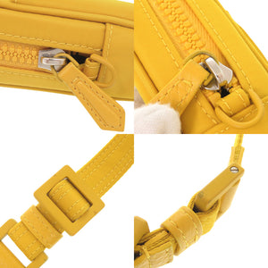 美品 フェンディ バゲット フォンポーチ 7AS056 ナイロン イエロー ショルダーバッグ 1373【中古】FENDI