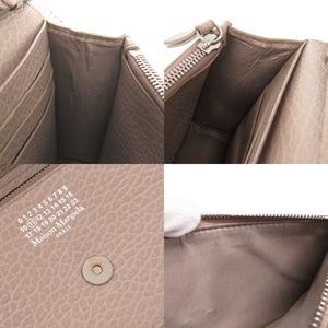 美品 メゾン マルジェラ 4ステッチ レザー ピンクベージュ チェーンウォレット ショルダーバッグ 1407【中古】Maison Margiela