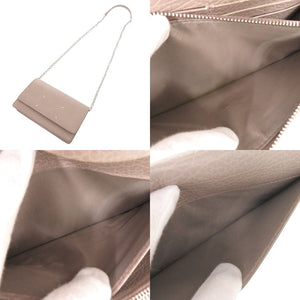 美品 メゾン マルジェラ 4ステッチ レザー ピンクベージュ チェーンウォレット ショルダーバッグ 1407【中古】Maison Margiela