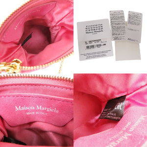美品 メゾン マルジェラ 5AC クラシックベビー SB2WG0006 サテン ラインストーン ピンク ショルダーバッグ 1418【中古】Maison Margiela