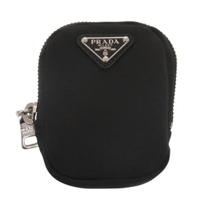 新品同様 プラダ トライアングルロゴ ポーチ付き サスペンダー ナイロン ブラック 1432【中古】PRADA