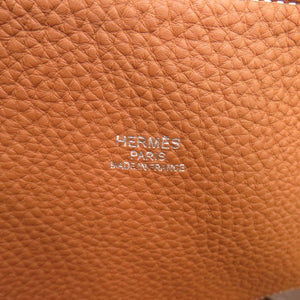 エルメス ボリード シャーク 45 トゴ ゴールド シルバー金具 X刻印(2016年製) ハンドバッグ 茶 1463【中古】HERMES