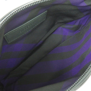新品同様 バーバリー シールド クロスボディバッグ レザー グリーン ショルダーバッグ 緑 1490【中古】BURBERRY