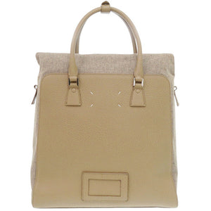 美品 メゾン マルジェラ 5AC SB1WA0004 2WAY レザー ベージュ ハンドバッグ 1492【中古】Maison Margiela