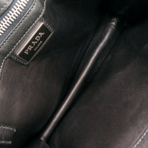 プラダ VR0051 レザー ブラック クラッチバッグ セカンドバッグ 黒 1507【中古】PRADA メンズ