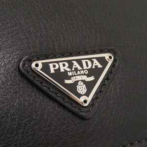 プラダ VR0051 レザー ブラック クラッチバッグ セカンドバッグ 黒 1507【中古】PRADA メンズ