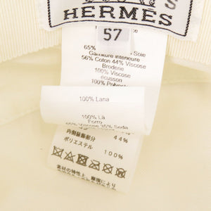 エルメス カブール アン フィネス ウール アイボリー 帽子 キャスケット 1511【中古】HERMES