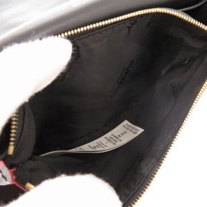 美品 バーバリー チェック柄 ナイロン レザー レッド ブラック ホワイト ショルダーバッグ 1579【中古】BURBERRY