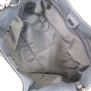 トッズ ALH PICCOLA SHOPPING レザー シボ革 ブルー ハンドバッグ 2WAY ショルダーバッグ 水色 0070【中古】TOD’S