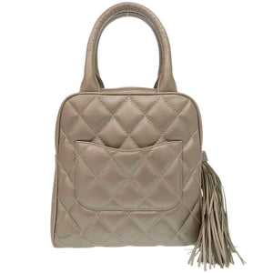 シャネル キャビアスキン シャンパンシルバー ココマーク 9番台 ハンドバッグ 0083 【中古】 CHANEL