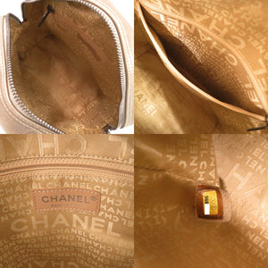 シャネル キャビアスキン シャンパンシルバー ココマーク 9番台 ハンドバッグ 0083 【中古】 CHANEL