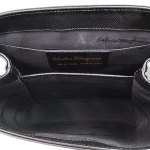 美品 サルヴァトーレフェラガモ 2WAY ガンチーニ AQ21-0160 レザー ブラック ハンドバッグ 黒 0132【中古】Salvatore Ferragamo