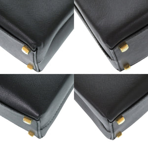 美品 サルヴァトーレフェラガモ 2WAY ガンチーニ AQ21-0160 レザー ブラック ハンドバッグ 黒 0132【中古】Salvatore Ferragamo