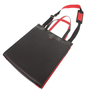 新品同様 クリスチャンルブタン ルイストート 1225141 レザー ブラック レッド 2WAY トートバッグ 0376【中古】Christian Louboutin