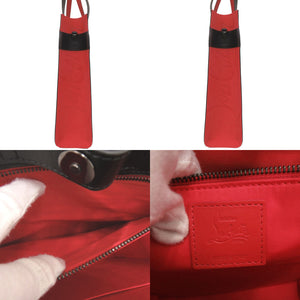新品同様 クリスチャンルブタン ルイストート 1225141 レザー ブラック レッド 2WAY トートバッグ 0376【中古】Christian Louboutin